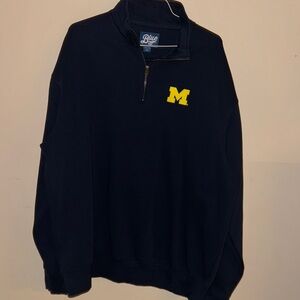 Blue 84 Men's Dark Blue Zip-Up Sweater Michigan Wolverines 2XL